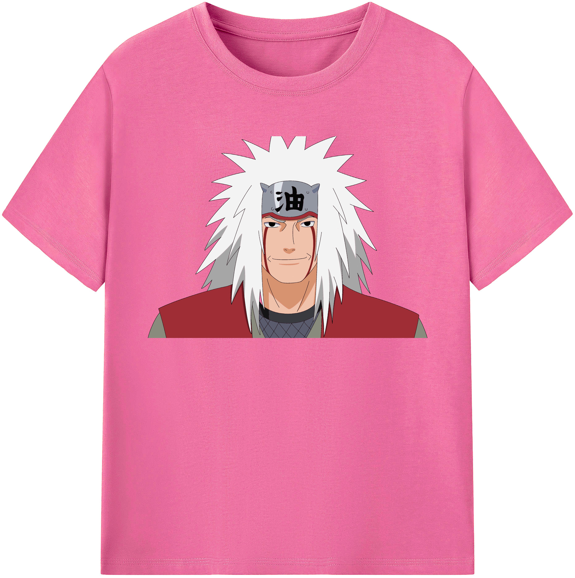 （画像用） NARUTO -ナルト- 自来也（じらいや） Jiraiya レディースカジュアルプリントTシャツ（綿100％）